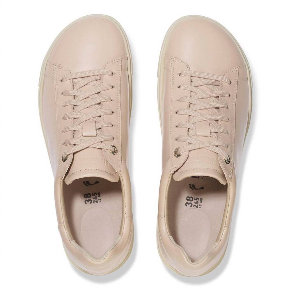 NEW BIRKENSTOCK women's bend low leather sneakers - narrow in new beige - Picture 5 of 8